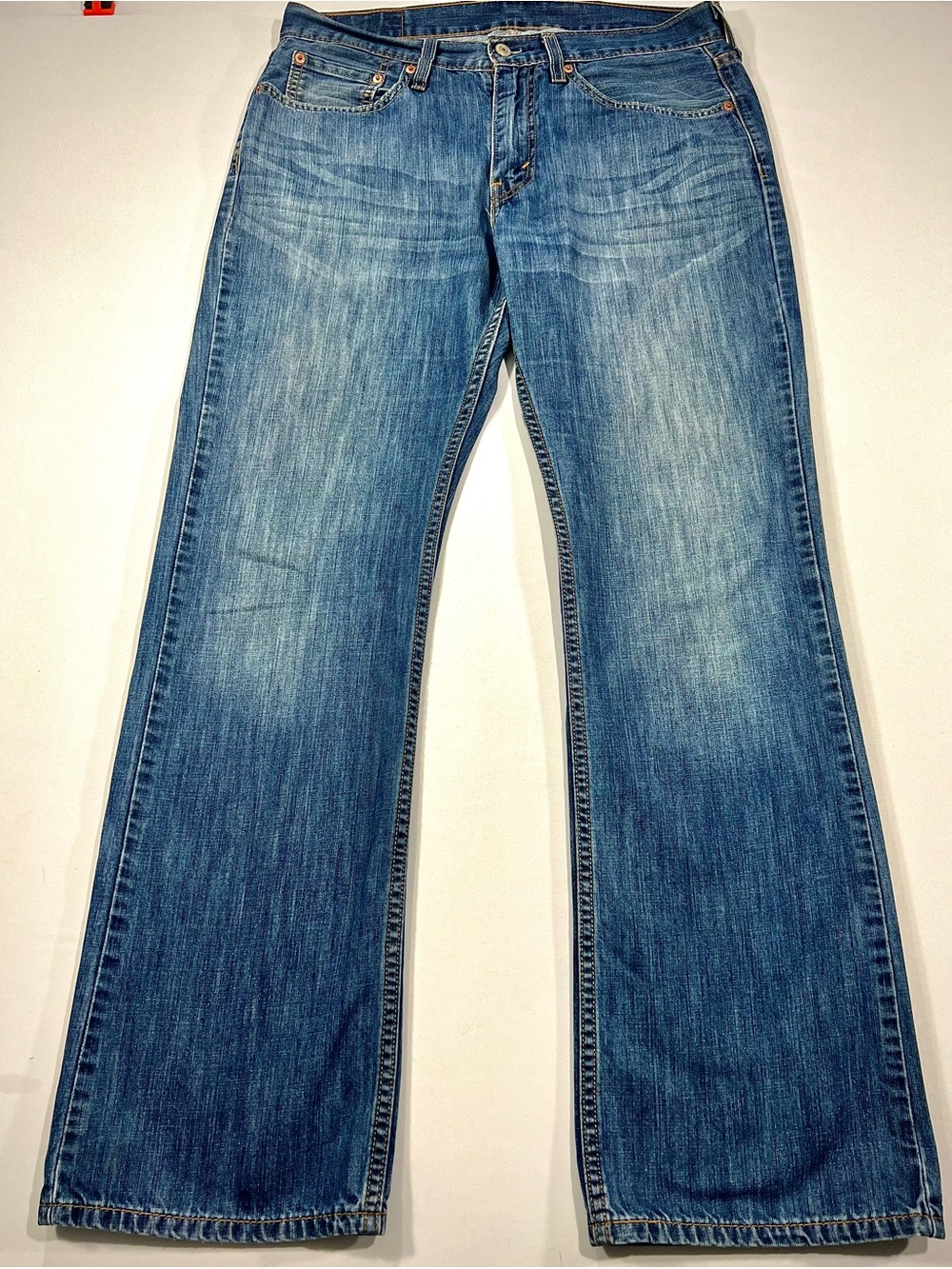 Levis 527 Slim fit Bootcut Mens Jeans Medium Wash Faded